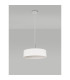 Baymont Polished Chrome 3 Light E27 Single Pendant With 45cm x 15cm Faux Silk Shade White-12