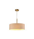 Baymont Antique Brass 3 Light E27 Single Pendant With 45cm x 15cm Dual Faux Silk Shade Nude Beige/Moonlight-4