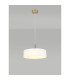 Baymont Antique Brass 3 Light E27 Single Pendant With 45cm x 15cm Faux Silk Shade White-2
