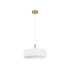 Baymont Antique Brass 3 Light E27 Single Pendant With 45cm x 15cm Faux Silk Shade White-5