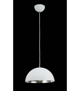 Dome Ceiling Pendant E27, Matt White, Mirror Mosaic Inner - 2
