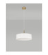Baymont Antique Brass 3 Light E27 Single Pendant With 45cm x 15cm Faux Silk Shade White-12