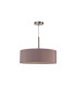 Baymont Satin Nickel 3 Light E27 Single Pendant With 45cm x 15cm Dual Faux Silk Shade Taupe/Halo Gold-5