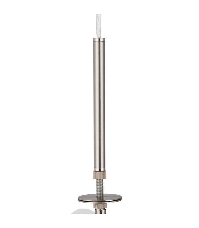Baymont Satin Nickel 3 Light E27 Single Pendant With 45cm x 15cm Dual Faux Silk Shade Taupe/Halo Gold-7