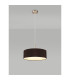 Baymont Satin Nickel 3 Light E27 Single Pendant With 45cm x 15cm Faux Silk Shade Black-2