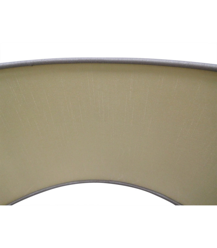 Baymont Satin Nickel 3 Light E27 Single Pendant With 45cm x 15cm Dual Faux Silk Shade Taupe/Halo Gold-11