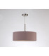 Baymont Satin Nickel 3 Light E27 Single Pendant With 45cm x 15cm Dual Faux Silk Shade Taupe/Halo Gold-12