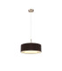 Baymont Satin Nickel 3 Light E27 Single Pendant With 45cm x 15cm Faux Silk Shade Black-4