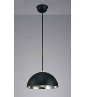 Dome Ceiling Pendant E27, Matt Black, Mirror Mosaic Inner - 2
