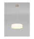 Baymont Satin Nickel 3 Light E27 Single Pendant With 45cm x 15cm Faux Silk Shade White-2