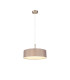 Baymont Satin Nickel 3 Light E27 Single Pendant With 45cm x 15cm Faux Silk Shade Grey-4