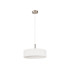 Baymont Satin Nickel 3 Light E27 Single Pendant With 45cm x 15cm Faux Silk Shade White-5