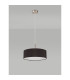Baymont Satin Nickel 3 Light E27 Single Pendant With 45cm x 15cm Faux Silk Shade Black-12