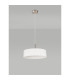 Baymont Satin Nickel 3 Light E27 Single Pendant With 45cm x 15cm Faux Silk Shade White-12