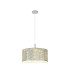 Baymont Polished Chrome 3 Light E27 Single Pendant With 50cm x 20cm Silver Leaf Shade-4