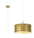 Baymont Antique Brass 3 Light E27 Single Pendant With 50cm x 20cm Gold Leaf Shade-1