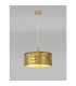 Baymont Antique Brass 3 Light E27 Single Pendant With 50cm x 20cm Gold Leaf Shade-2