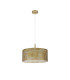 Baymont Antique Brass 3 Light E27 Single Pendant With 50cm x 20cm Gold Leaf Shade-5