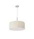 Baymont Polished Chrome 3 Light E27 Single Pendant With 50cm x 20cm Faux Silk Shade Ivory Pearl/White Laminate-5