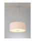Baymont Polished Chrome 3 Light E27 Single Pendant With 50cm x 20cm Dual Faux Silk Shade Nude Beige/Moonlight-2