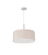 Baymont Polished Chrome 3 Light E27 Single Pendant With 50cm x 20cm Dual Faux Silk Shade Nude Beige/Moonlight-5