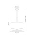 Baymont Polished Chrome 3 Light E27 Single Pendant With 50cm x 20cm Dual Faux Silk Shade Taupe/Halo Gold-3
