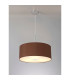 Baymont Polished Chrome 3 Light E27 Single Pendant With 50cm x 20cm Dual Faux Silk Shade Cocoa/Grecian Bronze-2