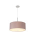 Baymont Polished Chrome 3 Light E27 Single Pendant With 50cm x 20cm Dual Faux Silk Shade Taupe/Halo Gold-4