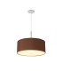 Baymont Polished Chrome 3 Light E27 Single Pendant With 50cm x 20cm Dual Faux Silk Shade Cocoa/Grecian Bronze-4