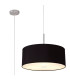 Baymont Polished Chrome 3 Light E27 Single Pendant With 50cm x 20cm Dual Faux Silk Shade Black/Green Olive-1