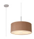 Baymont Polished Chrome 3 Light E27 Single Pendant With 50cm x 20cm Dual Faux Silk Shade Antique Gold/Ruby-1