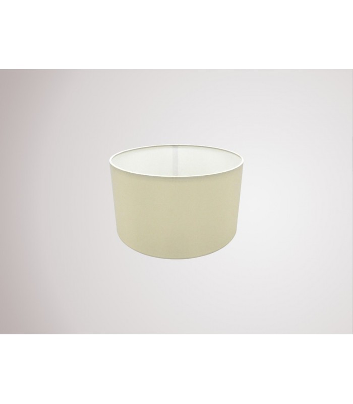Round Cylinder, 300 x 170mm Faux Silk Fabric Shade, Ivory Pearl, White Laminate - 2