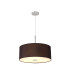 Baymont Polished Chrome 3 Light E27 Single Pendant With 50cm x 20cm Faux Silk Shade Black/White Laminate-2