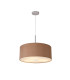 Baymont Polished Chrome 3 Light E27 Single Pendant With 50cm x 20cm Dual Faux Silk Shade Antique Gold/Ruby-4