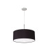 Baymont Polished Chrome 3 Light E27 Single Pendant With 50cm x 20cm Faux Silk Shade Black/White Laminate-4