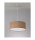 Baymont Polished Chrome 3 Light E27 Single Pendant With 50cm x 20cm Dual Faux Silk Shade Antique Gold/Ruby-14