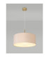 Baymont Antique Brass 3 Light E27 Single Pendant With 50cm x 20cm Dual Faux Silk Shade Nude Beige/Moonlight-2