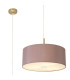 Baymont Antique Brass 3 Light E27 Single Pendant With 50cm x 20cm Dual Faux Silk Shade Taupe/Halo Gold-1