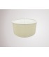 Round Cylinder, 400 x 180mm Faux Silk Fabric Shade, Ivory Pearl, White Laminate - 2
