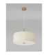 Baymont Antique Brass 3 Light E27 Single Pendant With 50cm x 20cm Faux Silk Shade Ivory Pearl/White Laminate-14