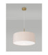 Baymont Antique Brass 3 Light E27 Single Pendant With 50cm x 20cm Dual Faux Silk Shade Nude Beige/Moonlight-14