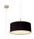 Baymont Antique Brass 3 Light E27 Single Pendant With 50cm x 20cm Dual Faux Silk Shade Black/Green Olive-1