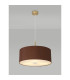 Baymont Antique Brass 3 Light E27 Single Pendant With 50cm x 20cm Dual Faux Silk Shade Raw Cocoa/Grecian Bronze-2