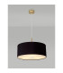 Baymont Antique Brass 3 Light E27 Single Pendant With 50cm x 20cm Dual Faux Silk Shade Black/Green Olive-2