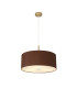 Baymont Antique Brass 3 Light E27 Single Pendant With 50cm x 20cm Dual Faux Silk Shade Raw Cocoa/Grecian Bronze-4