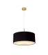 Baymont Antique Brass 3 Light E27 Single Pendant With 50cm x 20cm Dual Faux Silk Shade Black/Green Olive-4