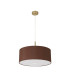 Baymont Antique Brass 3 Light E27 Single Pendant With 50cm x 20cm Dual Faux Silk Shade Raw Cocoa/Grecian Bronze-5