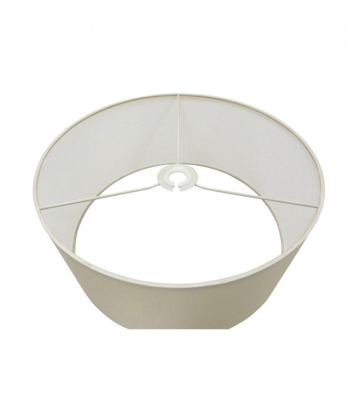 Round Cylinder, 400 x 180mm Faux Silk Fabric Shade, Ivory Pearl, White Laminate - 4