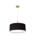Baymont Antique Brass 3 Light E27 Single Pendant With 50cm x 20cm Dual Faux Silk Shade Black/Green Olive-5
