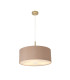 Baymont Antique Brass 3 Light E27 Single Pendant With 50cm x 20cm Dual Faux Silk Shade Antique Gold/Ruby-4